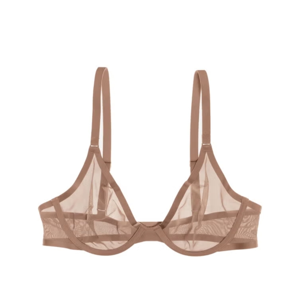 CUUP Sheer Brown Underwire Bra